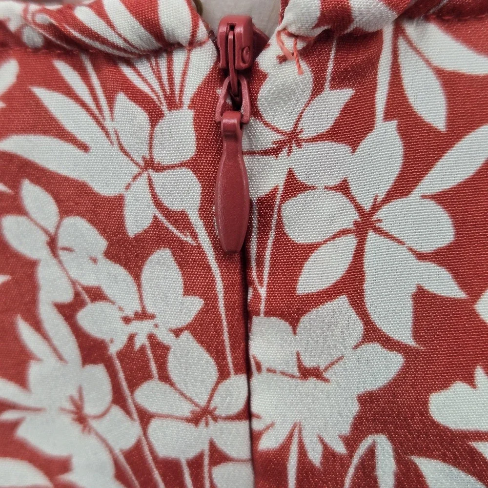 Lauren Ralph     Floral Red Dress - Picture 7 of 11